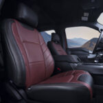 Katzkin Ford F-150 Red Leather Seat Low Angle