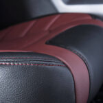 Katzkin Ford F-150 Red Leather Seat Stitching