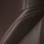 Brown Jeep Wrangler Leather Seat Close Up