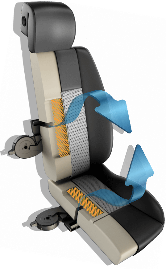 DEGREEZ seat heating & cooling graphic