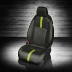 Black & Yellow Honda Civic Leather Seats