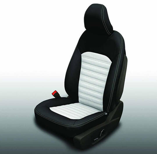 Ford Fusion Leather Seats Interiors Seat Covers Katzkin Ford Fusion Black And White Leather Seat