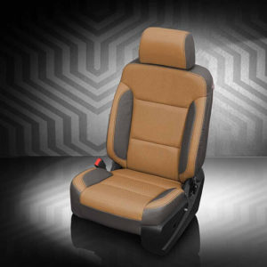 Tan and Gray GMC Sierra Seat Covers