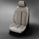 Light Grey and Black Kia Optima Seat Covers