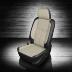 White and Black Nissan Titan Leather Seats