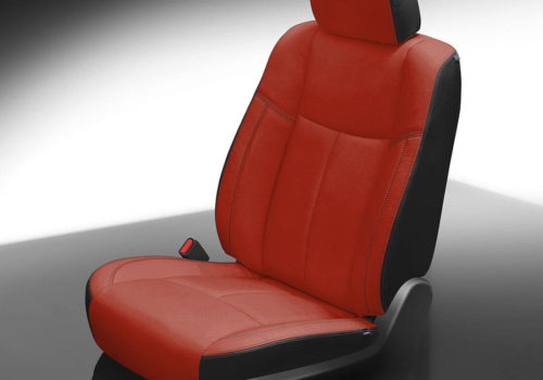 Red and Black Nissan Pathfinder Seat Covers