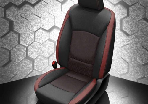 Red and Black Subaru Legacy Seat Covers