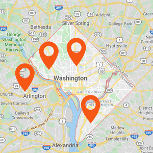 Katzkin Car Upholstery Washington DC Map