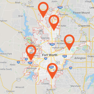 Auto Upholstery Fort Worth Map