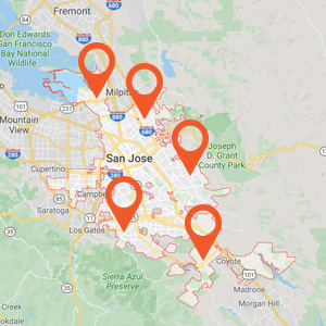 Auto Upholstery San Jose Map