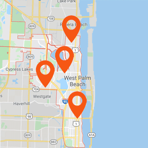 Katzkin West Palm Beach FL Auto Upholstery Map