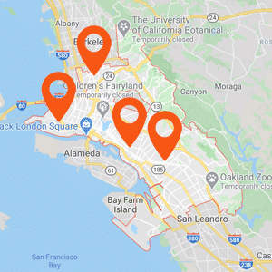 Oakland Auto Upholstery Map