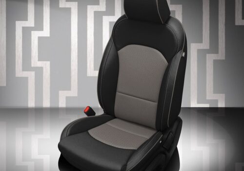 Black and Grey Kia Forte Seat Covers