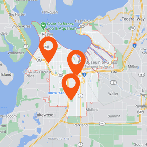 Katzkin Auto Upholstery Tacoma WA Map