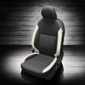 Black and White Nissan Versa Seat Covers