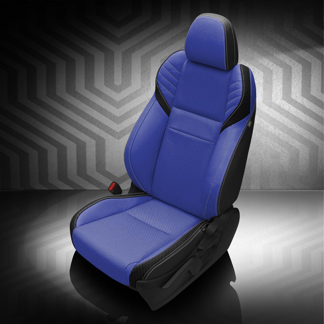 Shield Autocare Trax Blue Luxury Fabric Car Seat Covers - Full Set Universal Fit
