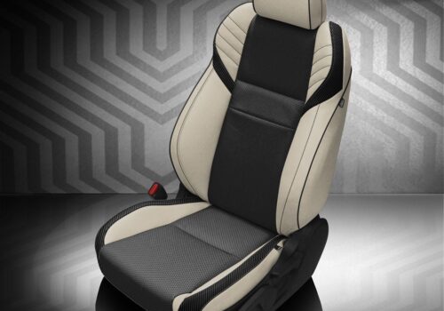 Black and White Subaru WRX Leather Seats