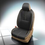 Black and Beige Kia Sedona Leather Seats