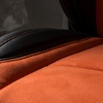 Orange and Black Suede Seats