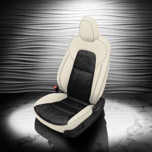 Black and White Tesla Model Y Seat Covers