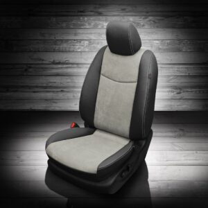 Black and Gray Suede Nissan Leaf Seat Covers