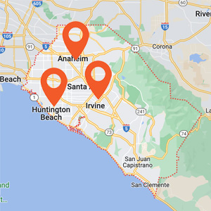 Katzkin Auto Upholstery Orange County Locations Map