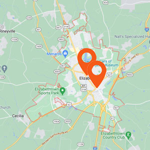 Katzkin Auto Upholstery Elizabethtown KY Locations Map