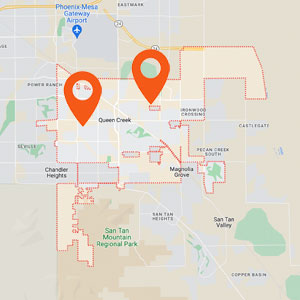 Katzkin Auto Upholstery Queen Creek AZ Locations Map