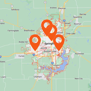 Katzkin Auto Upholstery Springfield IL Locations Map